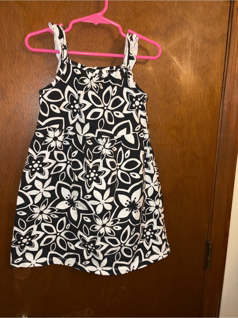 Faded Glory Black & White Floral Sundress for Girls